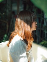 エクファ ヘア リゾート 大津 瀬田店(ex-fa hair resort)&nbsp;夏ウエットヘアオリーブベージュデザインカラーレイヤーカット