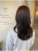 大人女性◆艶レイヤー前髪ピンクベージュ 髪質改善 縮毛矯正