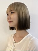☆ブリーチダブルカラー  ぱっつんボブ デザインカラー