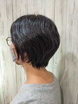 アース 三田南ウッディタウン店(HAIR&MAKE EARTH)&nbsp;20代30代40代小顔ハンサムショートアッシュブルーブラック　10/8