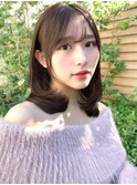 20代30代40代◎前髪パーマ韓国風巻きくすみベージュお団子ヘア