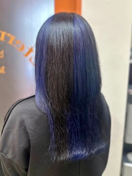 エターナルバイマティーナ(Eternal by MATINA) 【青紫×黒　ストライプカラー】池袋美容室