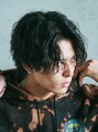 エルマーク 神戸三宮(L-MARK) センターパートウルフ×波巻きスパイラルパーマ＊[メンズサロン]