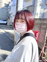 マエストロ(Maestro) チェリーレッドのショートボブ☆☆