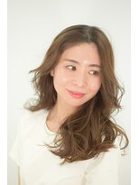 松本平太郎美容室 銀座本店 イノアカラー×抜け感ロング/30代40代50代60代