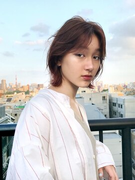 メゾンドイギー(MAISON de IGGY) レイヤーカットくびれミディボブレイヤーアッシュベージュ小顔