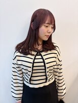 ベンジー 薬院大通店(benji)&nbsp;レッドブラウン×レイヤーカット