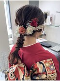 ヘアアレンジ/編み下ろし/卒業式/成人式