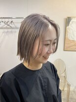 ラニヘアサロン(lani hair salon)&nbsp;シルバーベージュ/切りっぱなしボブ