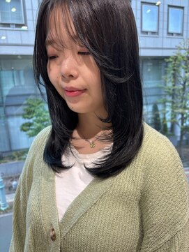 ファースト 仙台店(first) レイヤーカット×ブルーブラック