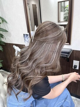 ベルヘアーデザイン 堺東(Belle hair Design) コントラストハイライト/外国人風/レイヤーカット/ブリーチ/堺東