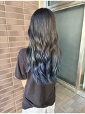 裾カラーエンドカラーグラデーションカラーブルー