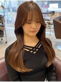 ベージュカラー 髪質改善 韓国風ヘア 顔周りカット 20代