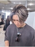 メンズカット/ブリーチ/ニュアンスパーマ/メンズハイライト/眉毛
