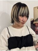 yosukeブリーチ抜きっぱなしデザインカラー