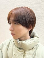 ヨシザワインク プレミアム 築地店(YOSHIZAWA Inc. PREMIUM)&nbsp;カラーブラウンオレンジカジュアルマッシュショートパーマ