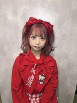 ルネラトーキョー(RUNERA TOKYO) ダブルカラー デザインカラー ピンクベージュ