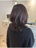 大人気髪型くびれレイヤーウルフミディアム30代40代ヘア丸顔面長