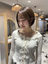 エフ 西大寺(ef)&nbsp;透け感オリーブグレージュ/丸みショートボブ