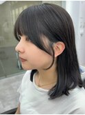 ◎小顔前髪顔まわり暗めカラーレイヤーロングミディアム