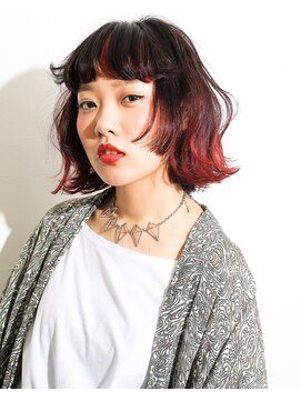 ニコヘアー(niko hair) レッド×ダーク▼LINEID@vey3047y