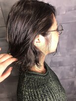 ヘアサロンM 新宿&nbsp;デザインカラー/厚めバング/ローライト/スリークボブ