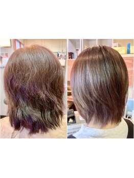 【明石】魚住駅すぐ！やわらかさのある驚きの質感の縮毛矯正★カラー同時施術OK◎是非体感して♪