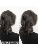 チョビー銀座桜井デジタルパーマコテ巻き風パーマグレージュ