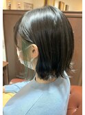 【グリーンイヤリングカラー】【20代30代】