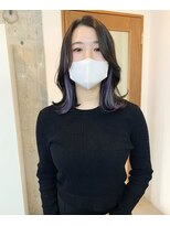 サクラ オモテサンドウ(SAKURA)&nbsp;ミディアム　インナーカラーラベンダー　ホワイトラベンダー