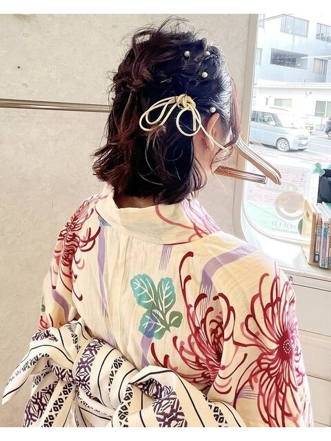 浴衣着付け、ヘアアレンジ