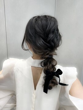 オニキス(ONYX) 結婚式ヘアセットお呼ばれヘアパーティーヘア【aya.chisato】