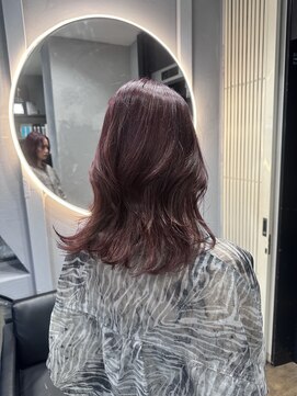 ジゼル(GiseL) ワインレッドカラーレイヤーカット