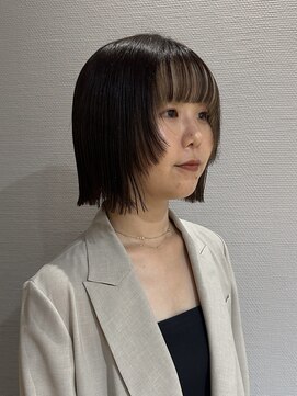 クリアー オブ ヘアー 藤が丘店(clear OF HAIR) フェイスレイヤー×切りっぱなしボブ