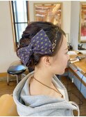 お祭りヘアセット