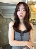 韓国ヘアーハッシュカットレイヤーカットグレージュブリーチ無し