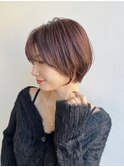 大人ショート前髪ありひし形丸み丸顔面長ベース絶壁K20241215