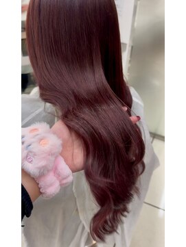 スタイル 横浜(STYLE) ハイトーン/ケアブリーチ/チェリーレッドロング/エクステ