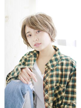 マーブルズ 横浜店(marbles) ショートボブ/マッシュショート/くすみベージュ[横浜]