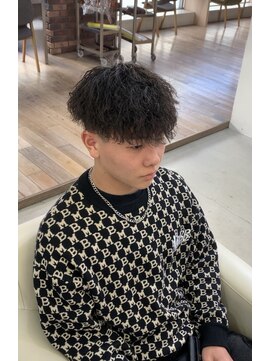 アッドバイケーツー 心斎橋(add by k-two Men's) ダウンバンク/ツイストスパイラルパーマ/前下りマッシュ