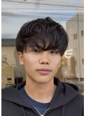 シャドウパーマツイストスパイラルマッシュツーブロック刈り上げ