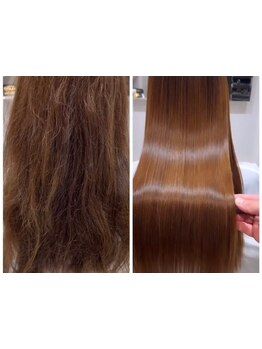 業界最高峰マゼラントリートメント導入サロン♪カラーやパーマで傷んだ髪をケアし、艶感溢れる仕上がりに♪