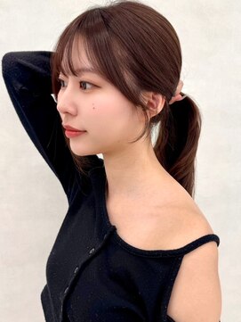 エジョン 幡ヶ谷店(Aejon) 顔まわり/レイヤーロング/韓国ヘア/ベビーピンク/新宿