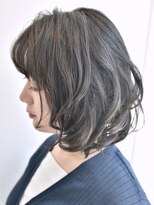 ヘアーリゾートテラス(hair resort terrasse)&nbsp;ボブディ無造作カール黒髪大人かわいい小顔ボブ簡単スタイリング