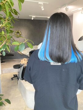 ミチ(mich) インナーカラー＋ブルー◎20代30代40代