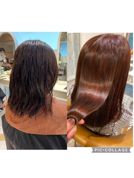 ロンド ストラーダ 心斎橋(Lond strada) シルキーベージュ×グレージュカラー【髪質改善/縮毛矯正】