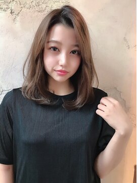 ロンドローズ 名古屋(Lond damaskRose) チョコレート 切りっぱなし イヤリングカラー 韓国ヘア 顔周り