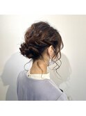 シニョン×セミロング×お呼ばれスタイル【広島】【横川】