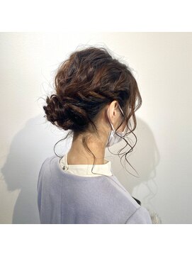 アンクル(ancre) シニョン×セミロング×お呼ばれスタイル【広島】【横川】