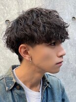 ツイストスパイラルメンズマッシュツーブロック束感メンズパーマ